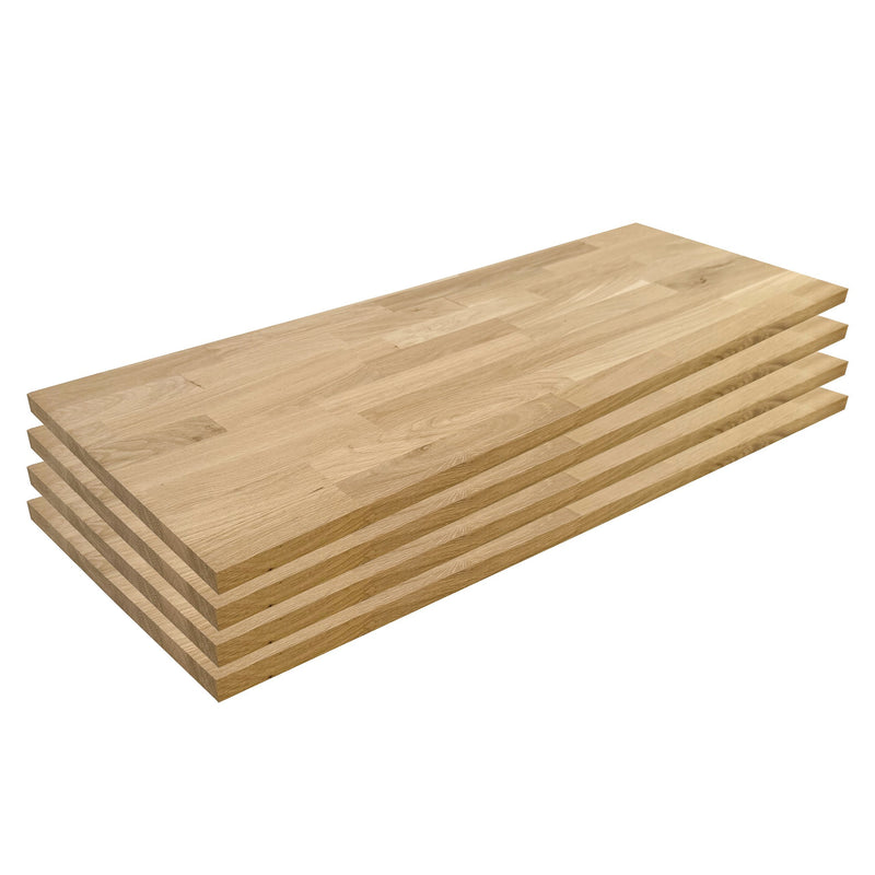 FINLAM Półka Drewniana Dąb Mikrowczep DotWood 80x30x1.8cm Natural BC Surowe Drewno Multipak 5 szt