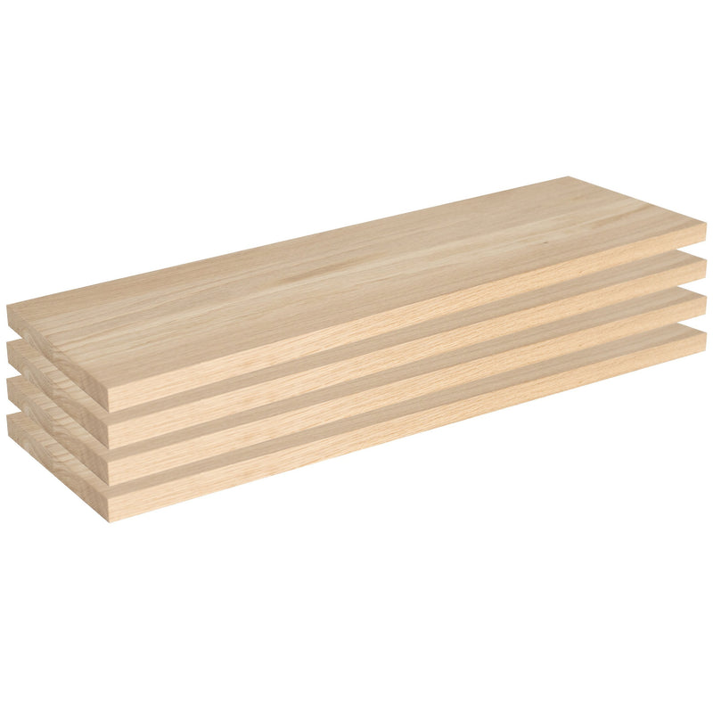 FINLAM Półka Drewniana Dąb Lita Lamela DotWood 120x30x1.8cm Premium AB Surowe Drewno Multipak 5 szt